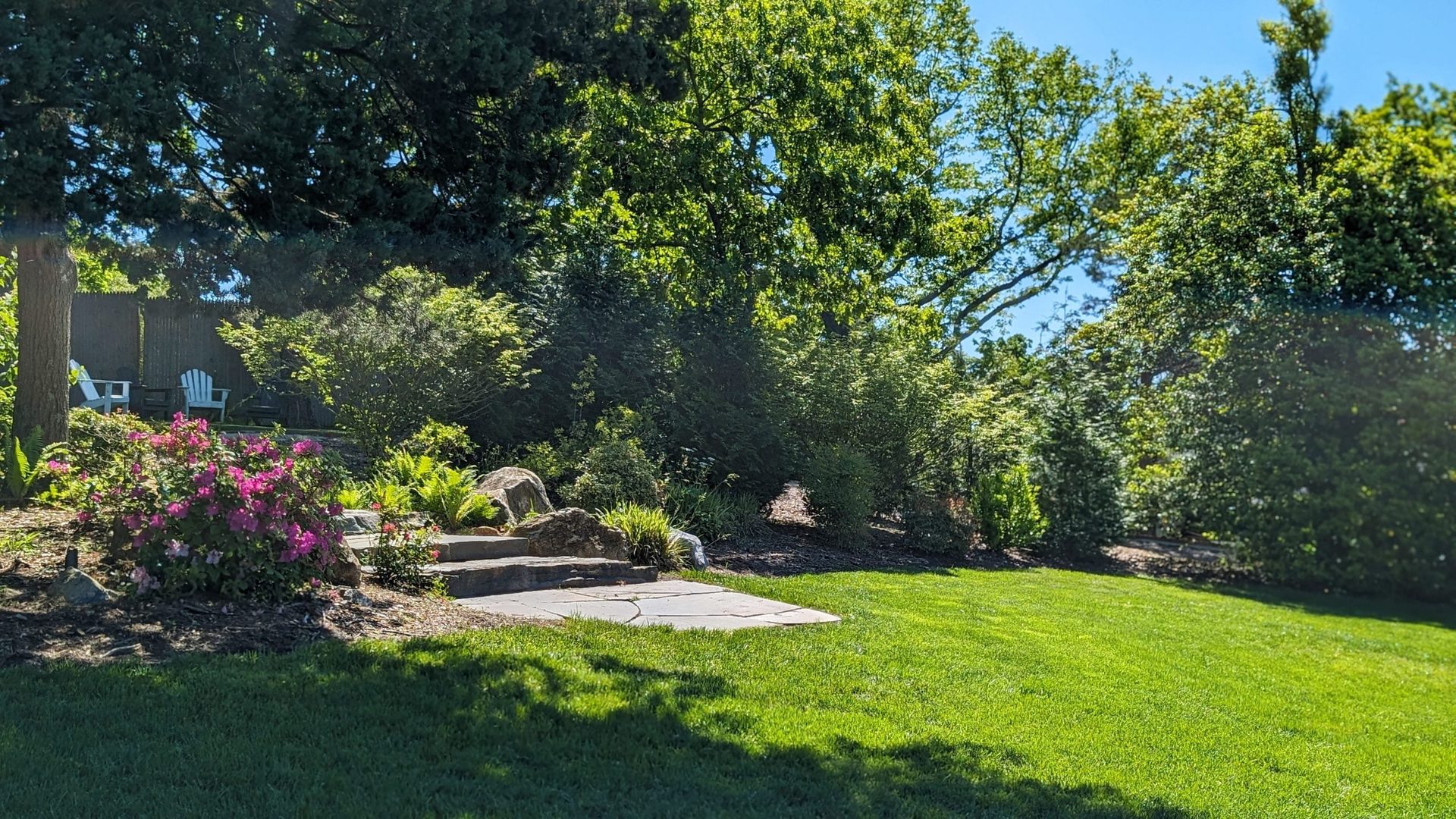 Hammocks and relaxation area at Ocean View Terrace Inn